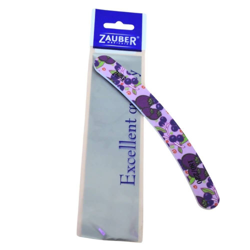 Пилочка для нігтів Zauber 1шт 180/220 03-014А Кольорова Банан