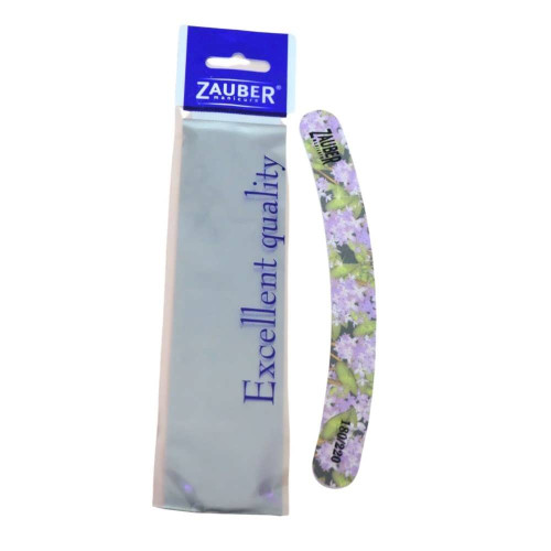 Пилочка для нігтів Zauber 1шт 180/220 03-014Д Кольорова Банан