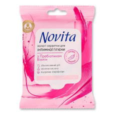 Вологі серветки Novita 15шт Інтим