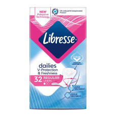 Щоденні прокладки Libresse 32шт Дейлі Фреш Нормал Плюс