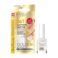 Засіб для регенерації нігтів Eveline Nail Therapy Professional 8 в 1 Golden Shine 12 мл.