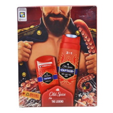 Подарунковий набір Old Spice Dark Captain: Гель для душу 3-в-1 250 мл + Твердий дезодорант 50 мл