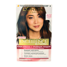 Фарбa для волосся L`Oreal Excellence №4,02 Пленітельний каштан 