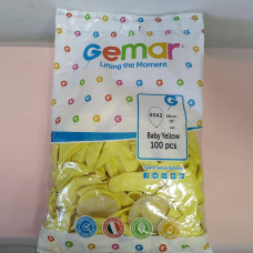 Кульки надувні Gemar 26см 1шт Бейбі Жовті 