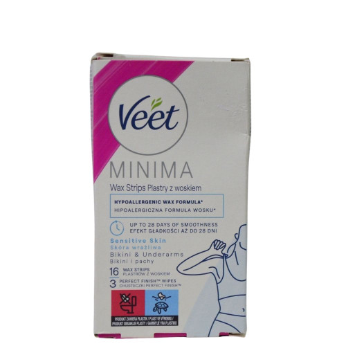 Смужки для лінії бікіні та під пахвами Veet MINIMA 16шт 