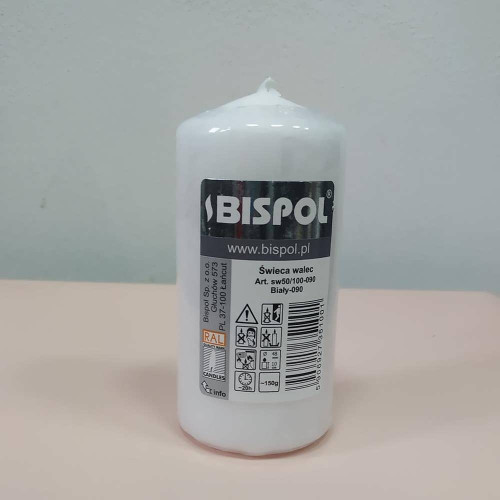 Свічка Bispol 1шт 50/100 Біла