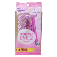 Жіночі станки для гоління Dorco 5+1шт Eve 2 з 2 лезами 