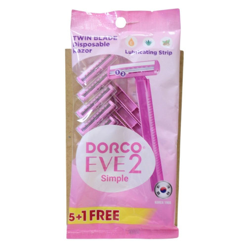 Жіночі станки для гоління Dorco 5+1шт Eve 2 з 2 лезами 