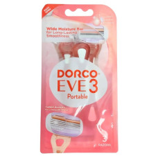 Жіночі станки для гоління 3шт Dorco Eve 3 з 3 лезами Portable
