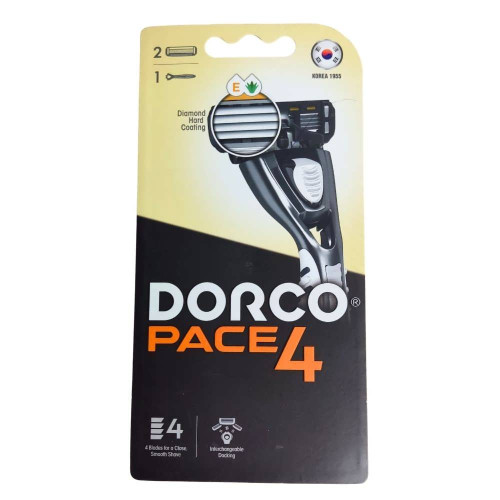 Станок для гоління Dorco 1шт Pace4 з 2 картріджами 