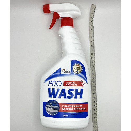 Засіб для миття ванної кімнати та сантехніки Pro Wash 750мл Супер сильний