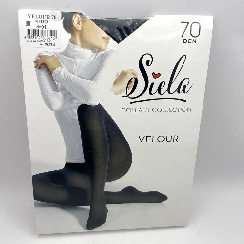 Колготи жіночі Siela Велюр 70ден №3 НЕРО