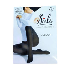 Велюр колготи жіночі Siela 70ден №2 НЕРО