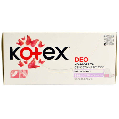 Щоденні прокладки Kotex Normal Plus Deo 56 шт.