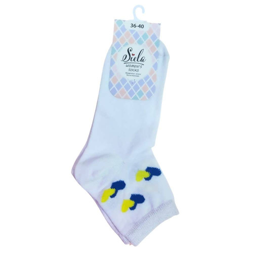 Шкарпетки жіночі Siela 36-40р Білі Сердечка 