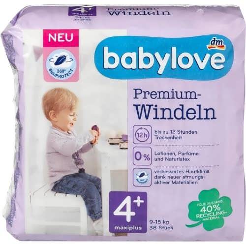 Підгузники дитячі Babylove №4+ 38шт (8-14кг) 
