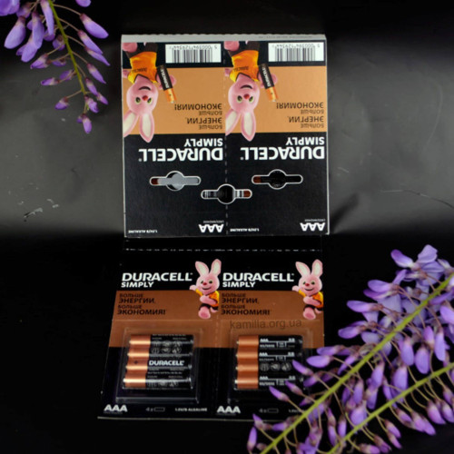 Батарейки алкіева Duracell пальчик 4 шт. 