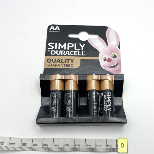 Батарейки алкіева Duracell пальчик 4 шт. 