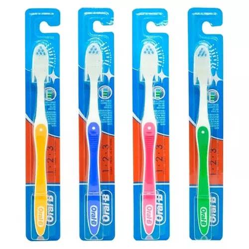 Oral-B зубна щітка 1шт 1-2-3 Медіум 