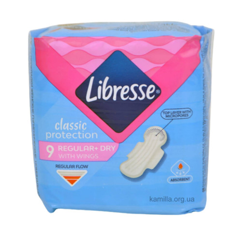 Гігієнічні прокладки Libresse Classic Protection Regular Dry 9 шт.