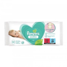 Дитячі вологі серветки PAMPERS Sensitive 52 шт