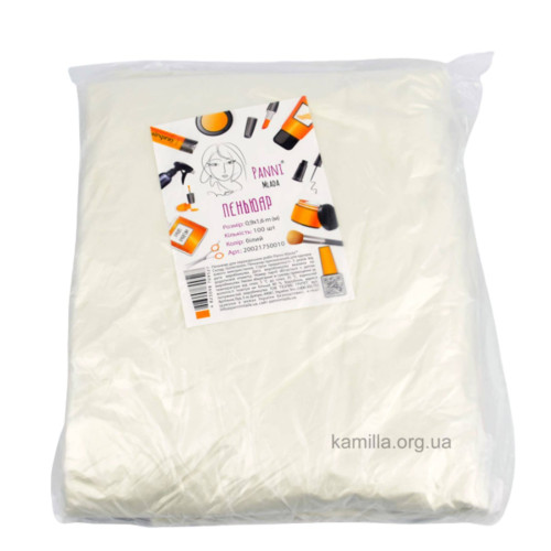 Пенюар для перукарських робіт Panni Mlada 0,9х1,6 м 100 шт.