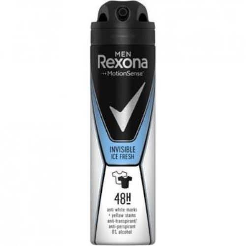Чоловічий дезодорант спрей Rexona Invisible Ice Fresh 150 мл.