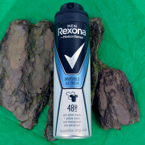 Чоловічий дезодорант спрей Rexona Invisible Ice Fresh 150 мл.