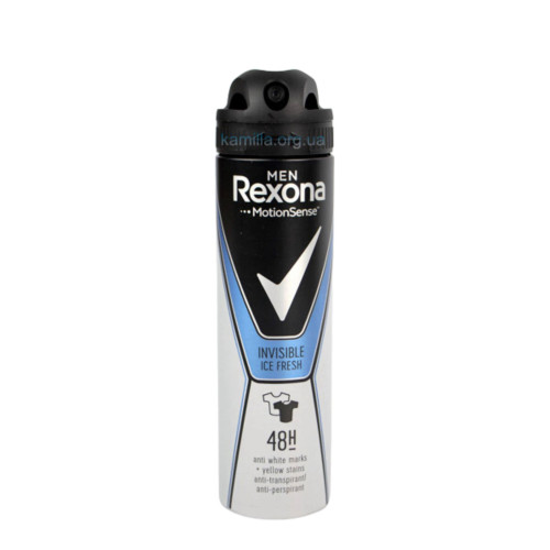 Чоловічий дезодорант спрей Rexona Invisible Ice Fresh 150 мл.