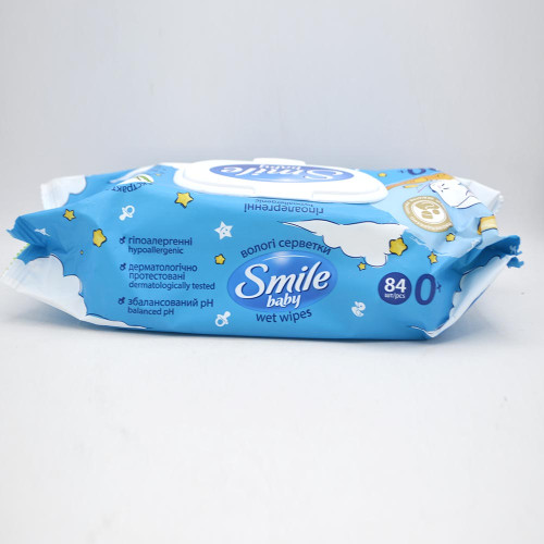 Вологі серветки Smile Baby 84шт Алоє