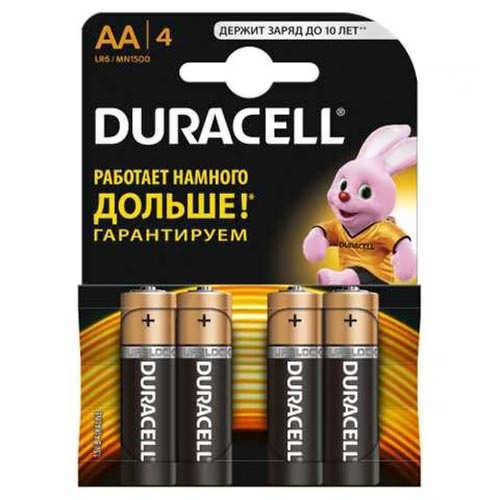 Лужні батарейки Duracell AA (LR06) MN1500 4 шт
