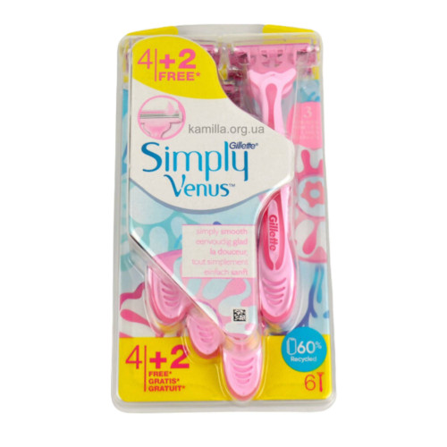 Жіночі станки для гоління Gillette Simply Venus 6 шт