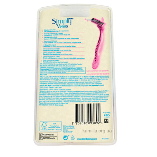 Жіночі станки для гоління Gillette Simply Venus 6 шт