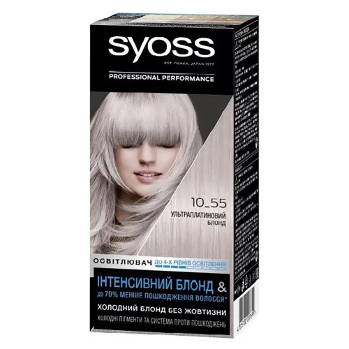 Фарба для волосся Syoss 10-55 Платиновий Блонд 