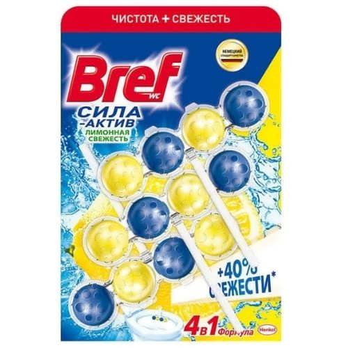 Блок для унітазу Bref Power Aktiv Lemon 4 шт.