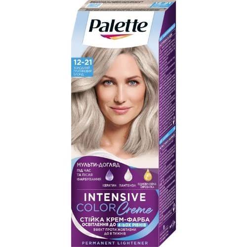 Стійка крем-фарба для волосся Palette №12-21 Холодний платіновий блонд 110 мл