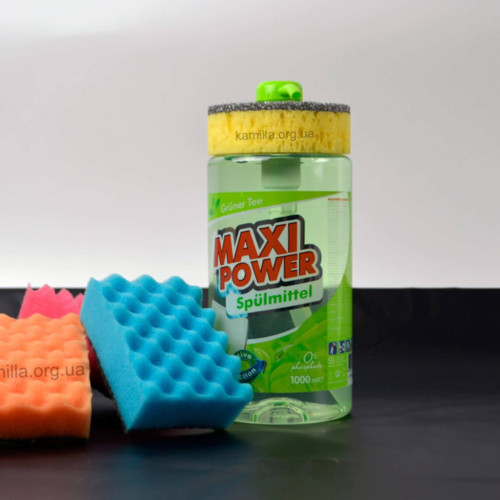 Засіб для миття посуду Maxi Power Зелений чай 1 л