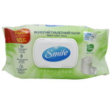 Вологий туалетний папір Smile 80шт Натурал