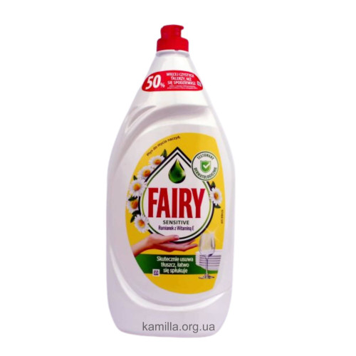 3асіб для миття посуду Fairy Ромашка та вітамін Е 1350 л.