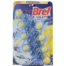 Шарики для туалетів Bref 4шт Цитрусовий (фарбує воду)