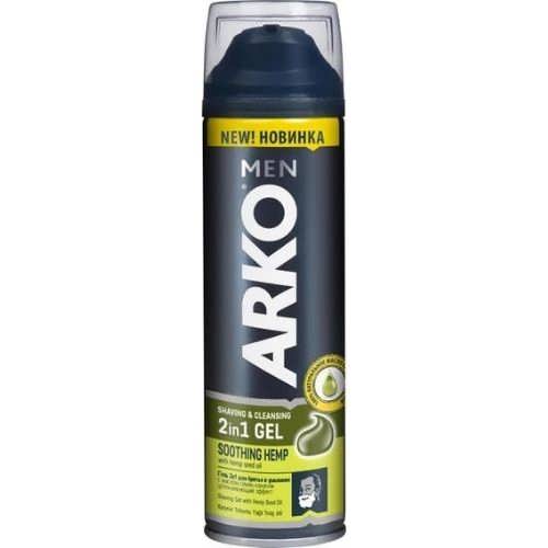 Гель для гоління ARKO з олією насіння конопель 200 мл