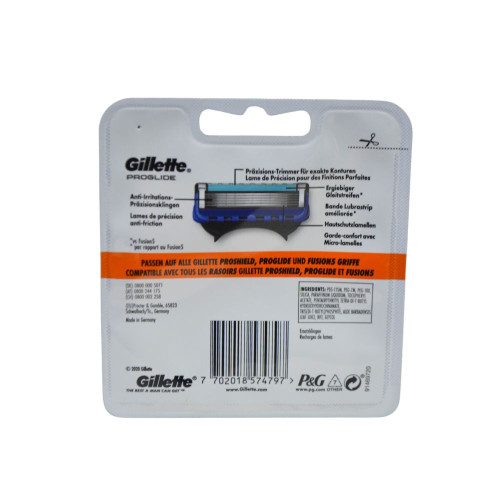Картрідж для гоління Gillette 3шт 5 лезвій Proglide 