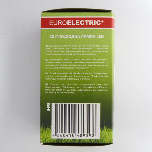 Лампочка Лед Euroelectric Г45 5В Е27 4000К 05274
