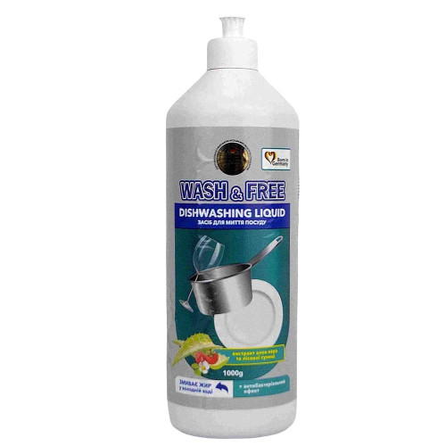 Засіб для миття посуду Wash & Free Алоє вера та суниця 1 л.