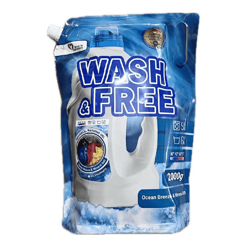 Гель для прання Wash & Free 2л Морська свіжість (дойпак)