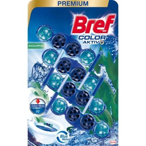 Туалетний блок Bref Кольорова вода Евкаліпт, 4х50 г