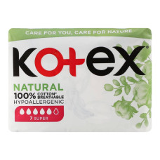 Критичні прокладки Kotex Natural Super 7 шт