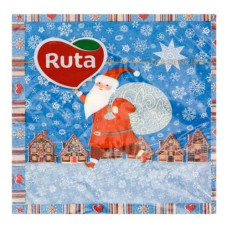 Серветки до столу Ruta 33х33 20шт Санта Клаус