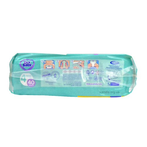 Підгузки дитячі Evy Baby 40шт  №4 ( 7-18 кг) 