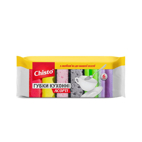 Губки кухонні Chisto 6шт Асорті